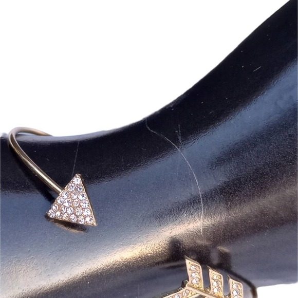 Rhinestone Arrow Bracelet Adjustable Gold Bangle Bracelet Arrowhead New - Picture 4 of 9
